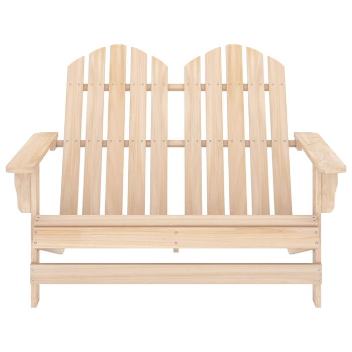 Sedia da Giardino Adirondack 2 Posti in Legno Massello di Abete