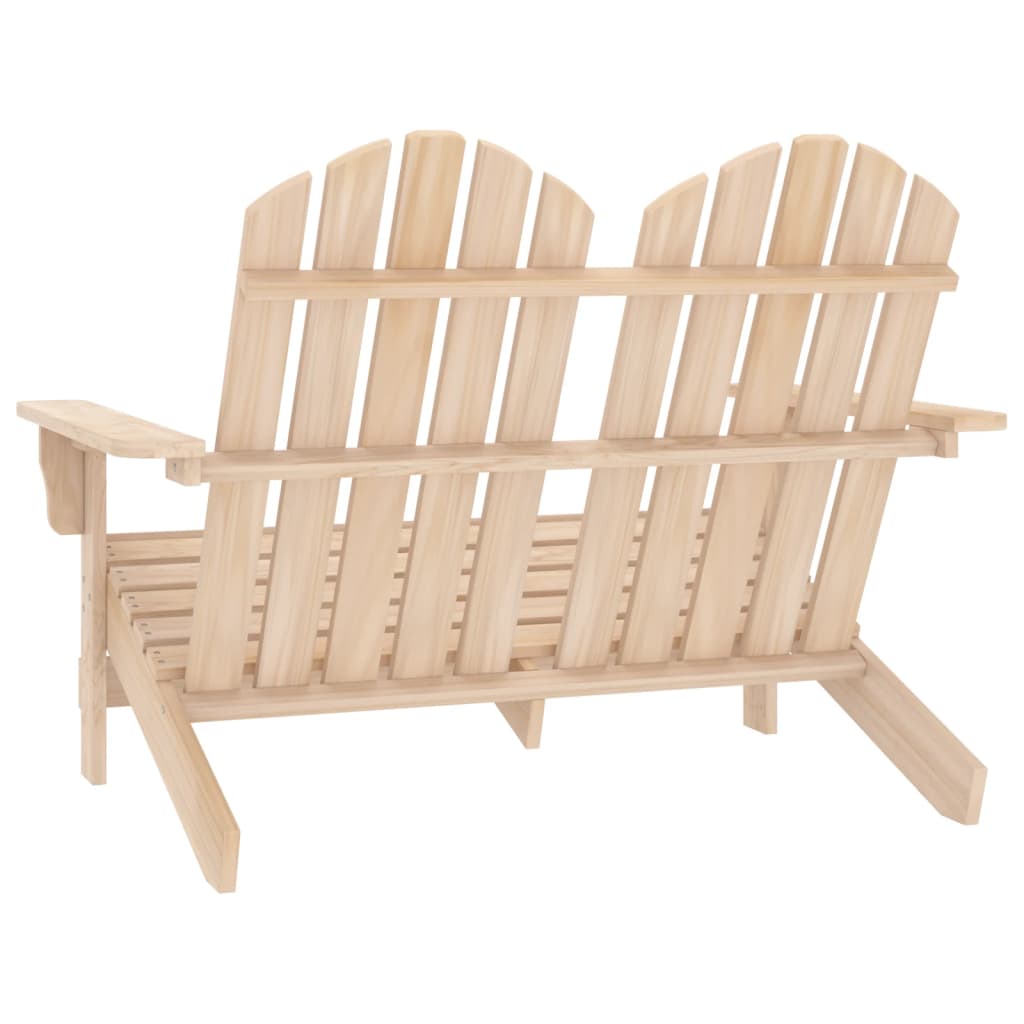 Sedia da Giardino Adirondack 2 Posti in Legno Massello di Abete 315902