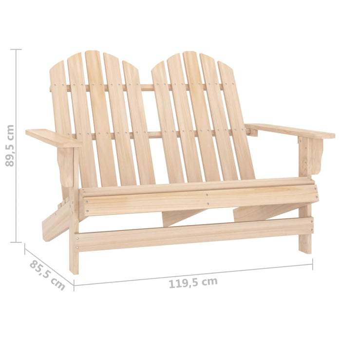 Sedia da Giardino Adirondack 2 Posti in Legno Massello di Abete 315902