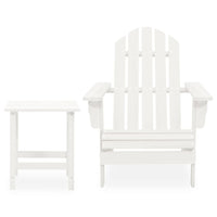 Sedia da Giardino Adirondack con Tavolino in Legno Abete Bianca 315919