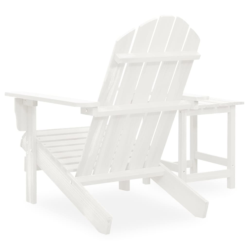 Sedia Adirondack da Giardino con Tavolo Abete Massello Bianco cod mxl 44937