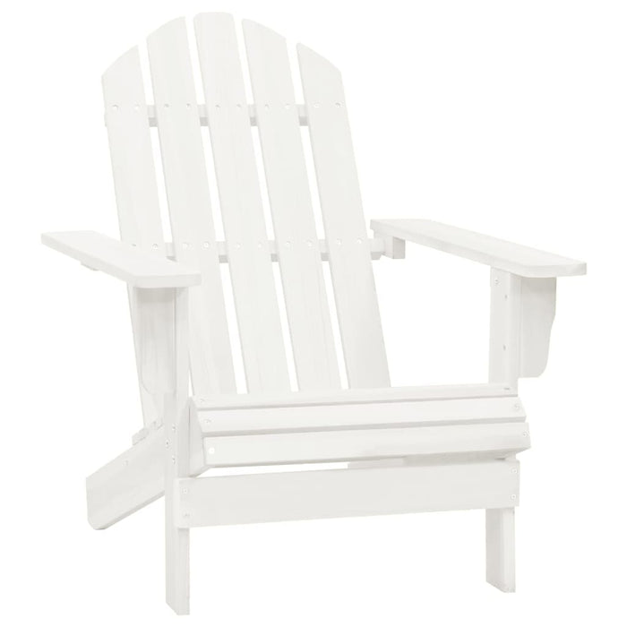 Sedia Adirondack da Giardino con Tavolo Abete Massello Bianco cod mxl 44937