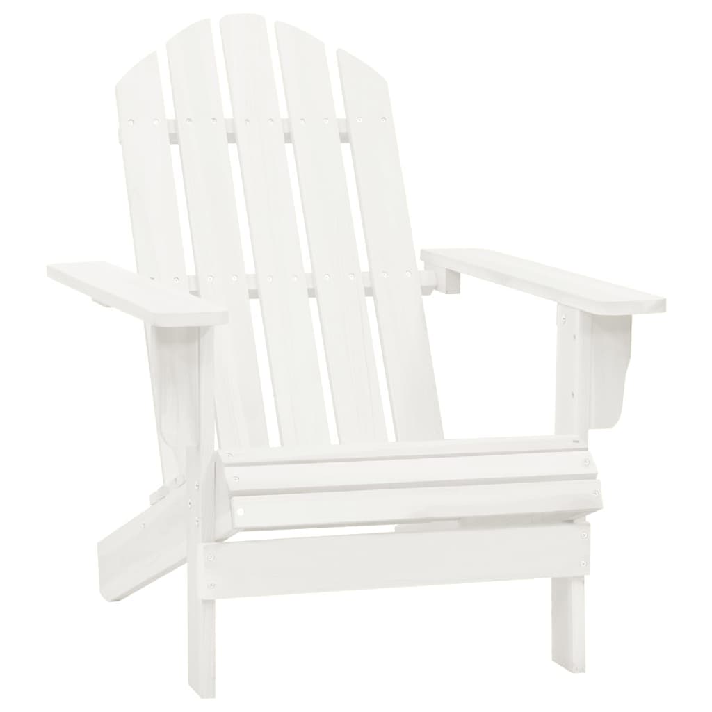 Sedia da Giardino Adirondack con Tavolino in Legno Abete Bianca 315919