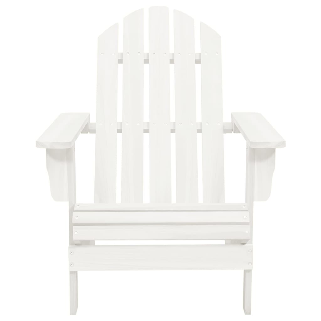 Sedia Adirondack da Giardino con Tavolo Abete Massello Bianco cod mxl 44937