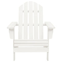 Sedia Adirondack da Giardino con Tavolo Abete Massello Bianco cod mxl 44937