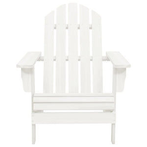 Sedia Adirondack da Giardino con Tavolo Abete Massello Bianco cod mxl 44937