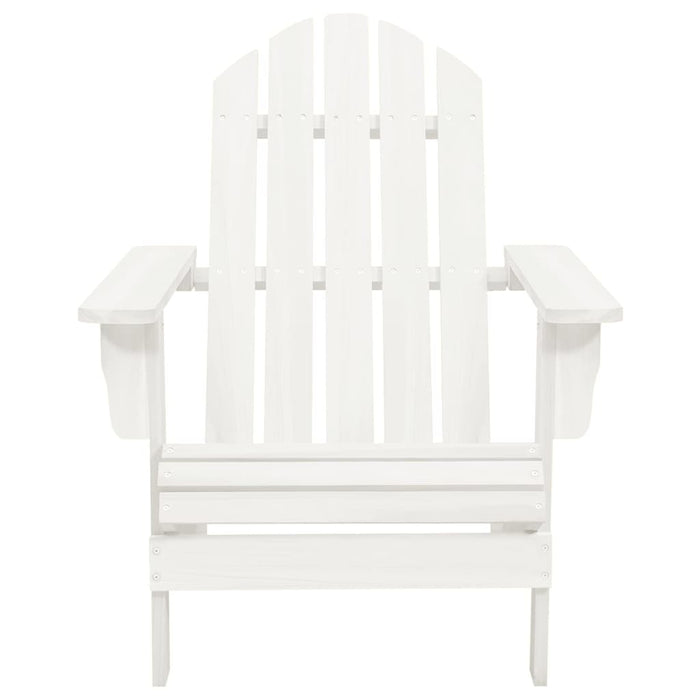 Sedia Adirondack da Giardino con Tavolo Abete Massello Bianco cod mxl 44937