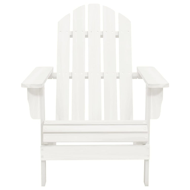 Sedia Adirondack da Giardino con Tavolo Abete Massello Bianco cod mxl 44937