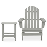 Sedia da Giardino Adirondack con Tavolino Legno Abete Grigio 315920