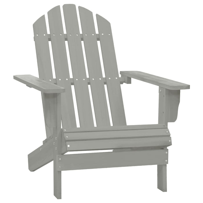 Sedia da Giardino Adirondack con Tavolino Legno Abete Grigio 315920