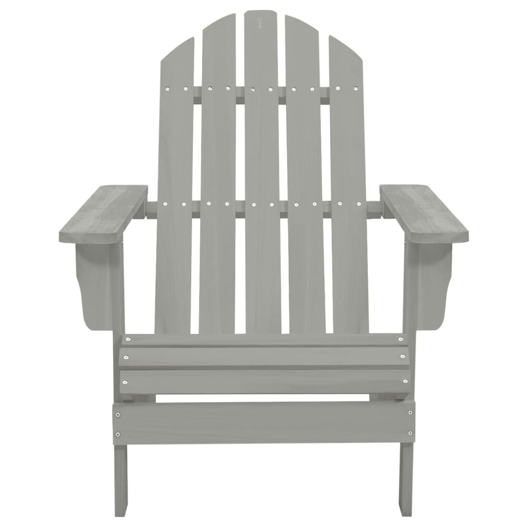 Sedia da Giardino Adirondack con Tavolino Legno Abete Grigio