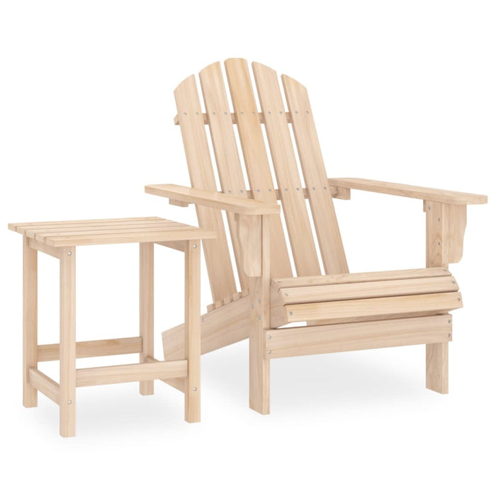 Sedia da Giardino Adirondack con Tavolino in Legno Abete cod mxl 40556