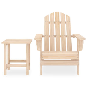 Sedia da Giardino Adirondack con Tavolino in Legno Abete cod mxl 40556