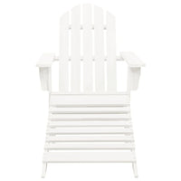 Sedia Adirondack con Ottomana e Tavolo in Abete Massello Bianco cod mxl 42721