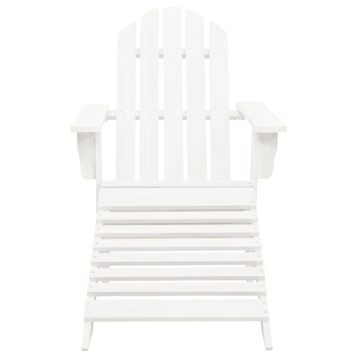 Sedia Adirondack con Ottomana e Tavolo in Abete Massello Bianco cod mxl 42721