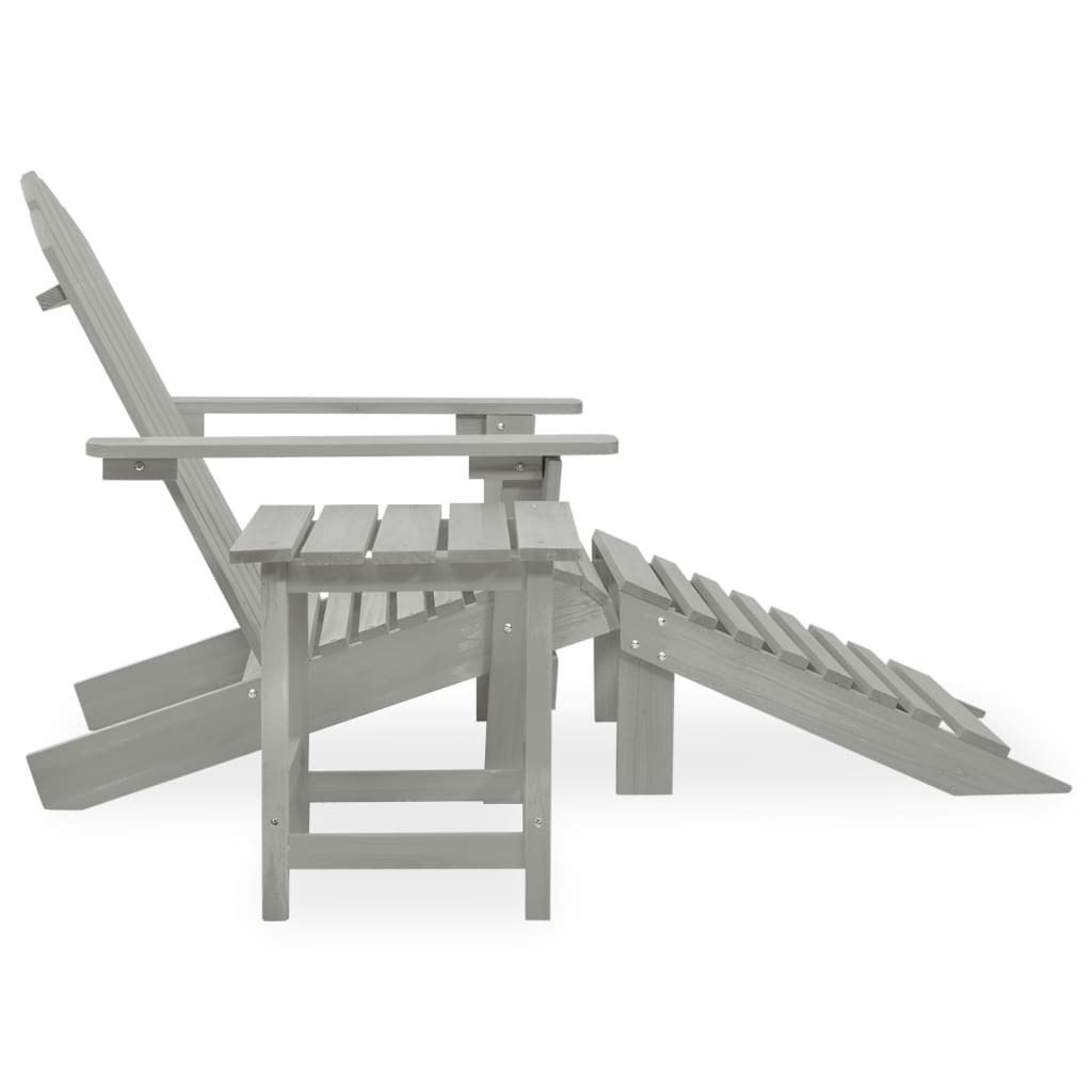 Sedia Giardino Adirondack Ottomana Tavolo Abete Massello Grigio 315930