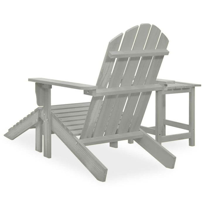 Sedia Giardino Adirondack Ottomana Tavolo Abete Massello Grigio 315930