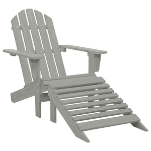 Sedia Giardino Adirondack Ottomana Tavolo Abete Massello Grigio 315930