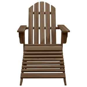 Sedia Adirondack con Ottomana e Tavolo Abete Massello Marrone cod mxl 35369