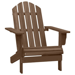 Sedia Adirondack con Ottomana e Tavolo Abete Massello Marrone cod mxl 35369