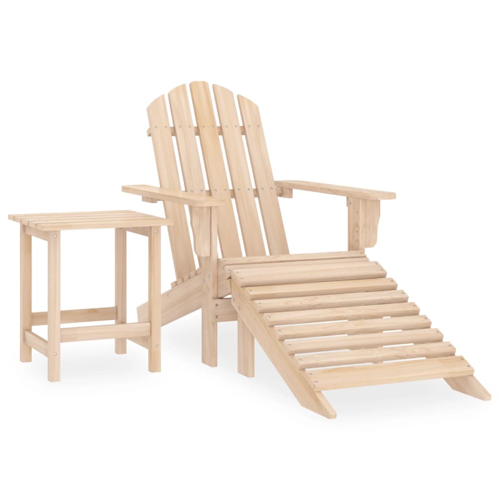 Sedia Adirondack con Poggiapiedi e Tavolo Massello di Abete 315932