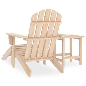 Sedia Adirondack con Poggiapiedi e Tavolo Massello di Abete 315932