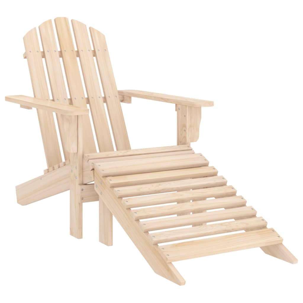 Sedia Adirondack con Poggiapiedi e Tavolo Massello di Abete 315932