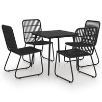 Set da Pranzo da Giardino 5 pz in Polyrattan e Vetro 3060244