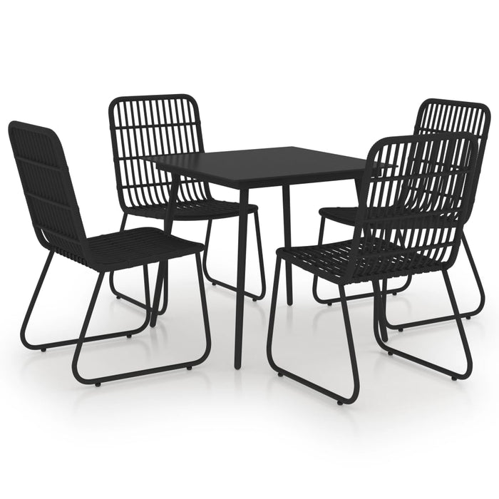 Set da Pranzo da Giardino 5 pz in Polyrattan e Vetro 3060244