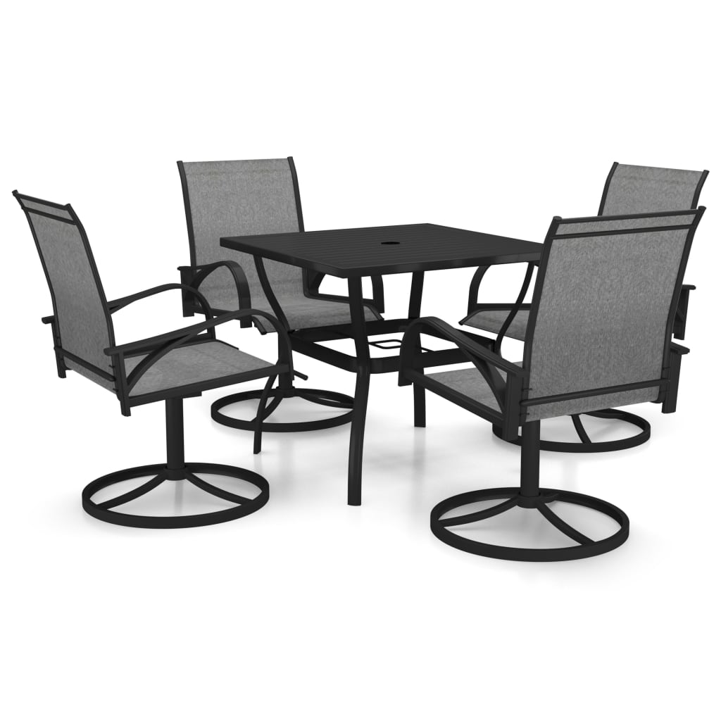 Set da Pranzo da Giardino 5 pz in Textilene e Acciaio 3060282