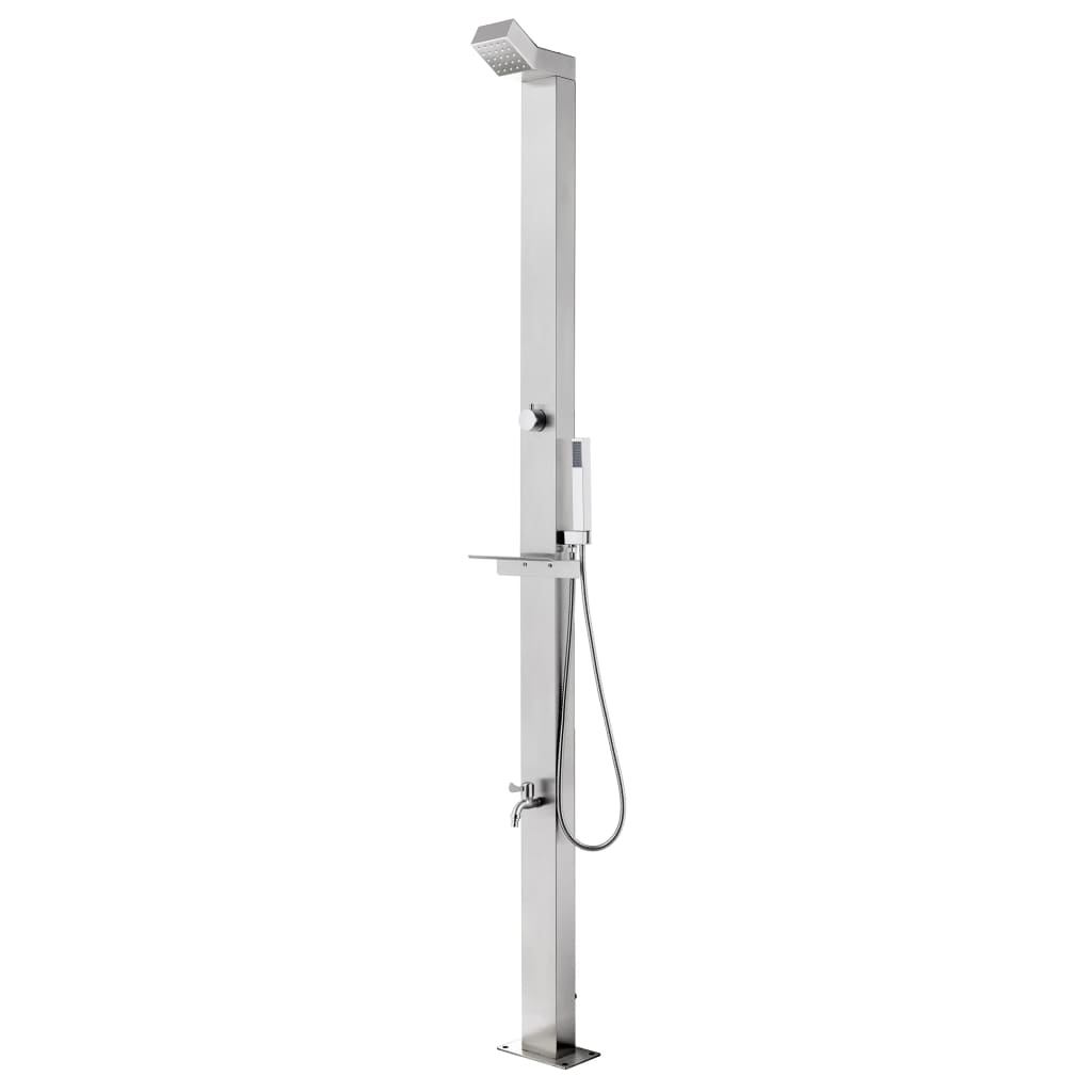 Doccia da Giardino 220 cm in Acciaio Inossidabile 315939