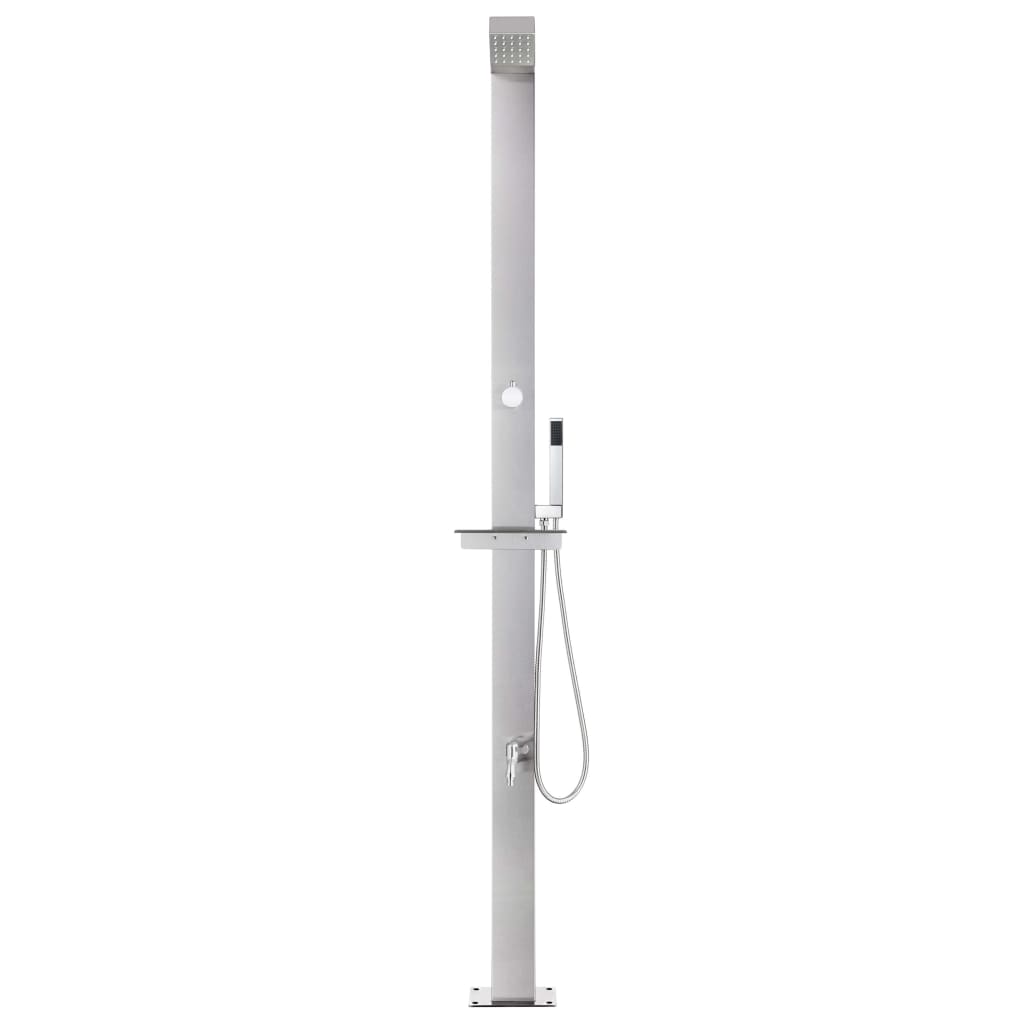 Doccia da Giardino 220 cm in Acciaio Inossidabile 315939