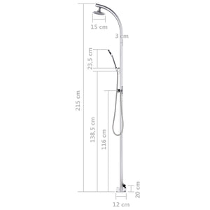 Doccia da Giardino 215 cm in Alluminio cod mxl 50619