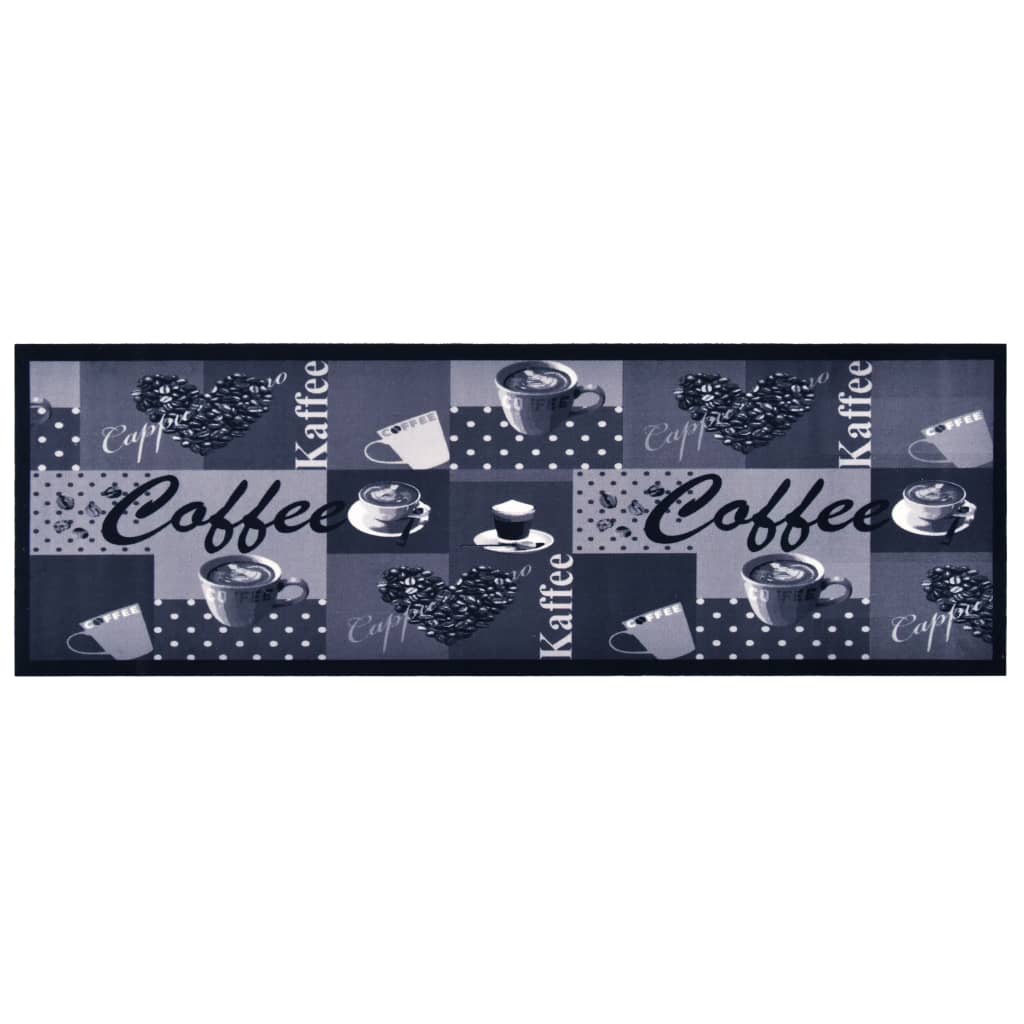 Tappetino da Cucina Lavabile Caffè Blu 45x150 cm cod mxl 44532