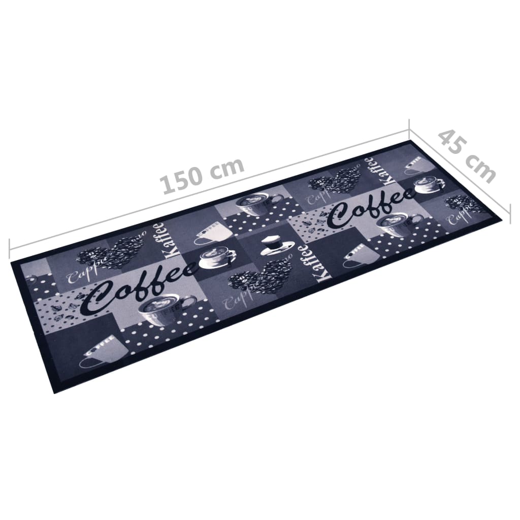 Tappetino da Cucina Lavabile Caffè Blu 45x150 cm cod mxl 44532