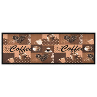 Tappetino da Cucina Lavabile Caffè Marrone 45x150 cm 315970