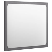 Set Mobili da Bagno 2 pz Grigio Lucido in Legno Multistrato 804781