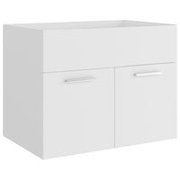 Set Mobili da Bagno 2 pz Bianco in Legno Multistrato 804782