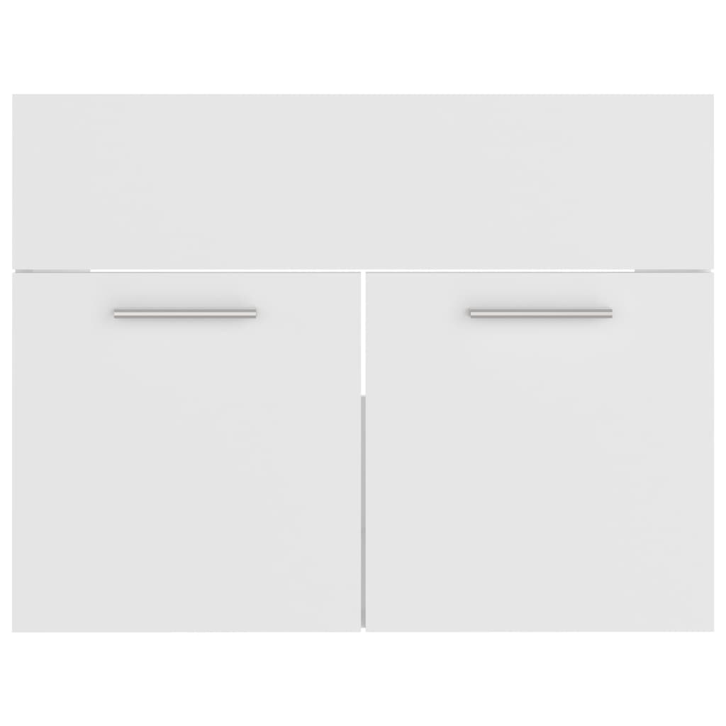 Set Mobili da Bagno 2 pz Bianco in Legno Multistrato 804782