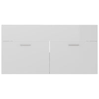 Set Mobili da Bagno 2 pz Bianco Lucido in Truciolato cod mxl 9089