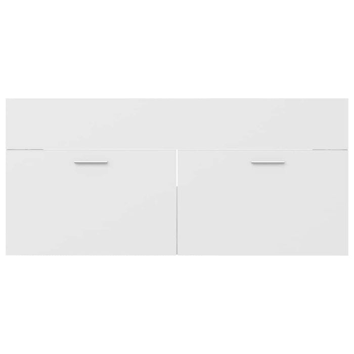 Set Mobili da Bagno 2 pz Bianco in Legno Multistrato 804809