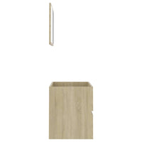 Set Mobili da Bagno 2 pz Rovere Sonoma in Legno Multistrato 804875