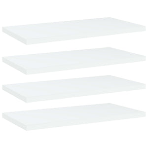 Ripiani per Libreria 4 pz Bianchi 40x20x1,5 cm Truciolato cod mxl 59756