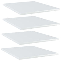 Ripiani per Libreria 4 pz Bianco Lucido 40x50x1,5 cm Truciolato cod mxl 59416