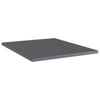 Ripiani per Libreria 8 pz Grigio Lucido 40x50x1,5 cm Truciolato