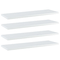 Ripiani Libreria 4 pz Bianco Lucido 60x20x1,5 cm in Truciolato cod mxl 59677