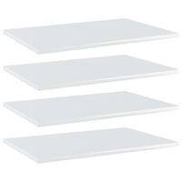 Ripiani Libreria 4 pz Bianco Lucido 60x40x1,5 cm in Truciolato cod 10545