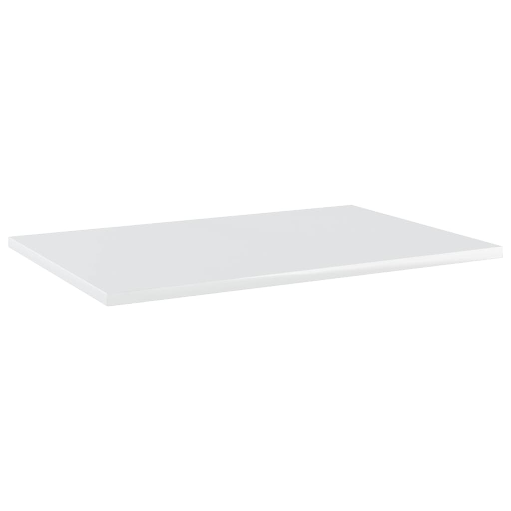 Ripiani Libreria 4 pz Bianco Lucido 60x40x1,5 cm in Truciolato cod 10545