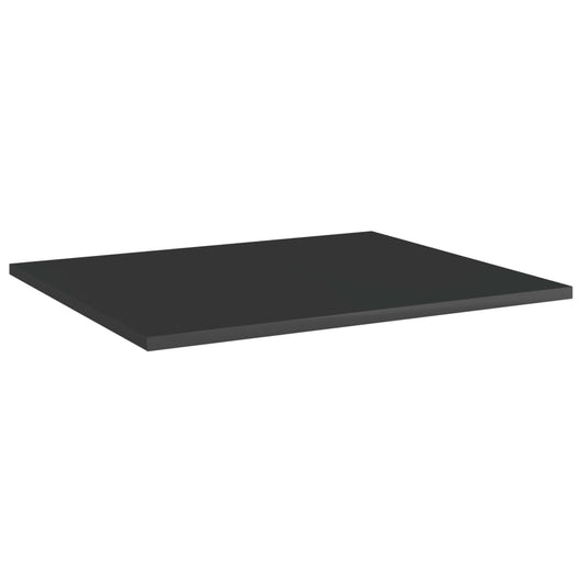 Ripiani per Libreria 8 pz Nero Lucido 60x50x1,5 cm Truciolato