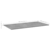 Ripiani per Libreria 4 pz Grigio Cemento 80x40x1,5cm Truciolato cod mxl 59854